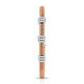 Tessitore Diamond-Pavé Tubogas Bangle in 18K Rose & White Gold