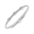 Tessitore Diamond-Pavé Tubogas Bangle in 18K White Gold