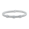 Tessitore Diamond-Pavé Tubogas Bangle in 18K White Gold