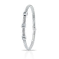 Tessitore Diamond-Pavé Tubogas Bangle in 18K White Gold