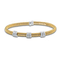 Tessitore Diamond-Pavé Tubogas Bangle in 18K Yellow & White Gold