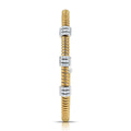 Tessitore Diamond-Pavé Tubogas Bangle in 18K Yellow & White Gold