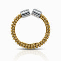 Tessitore 18K Yellow Gold Diamond Pavé Flexible Bypass Ring