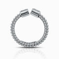 Tessitore 18K White Gold Diamond Pavé Flexible Bypass Ring