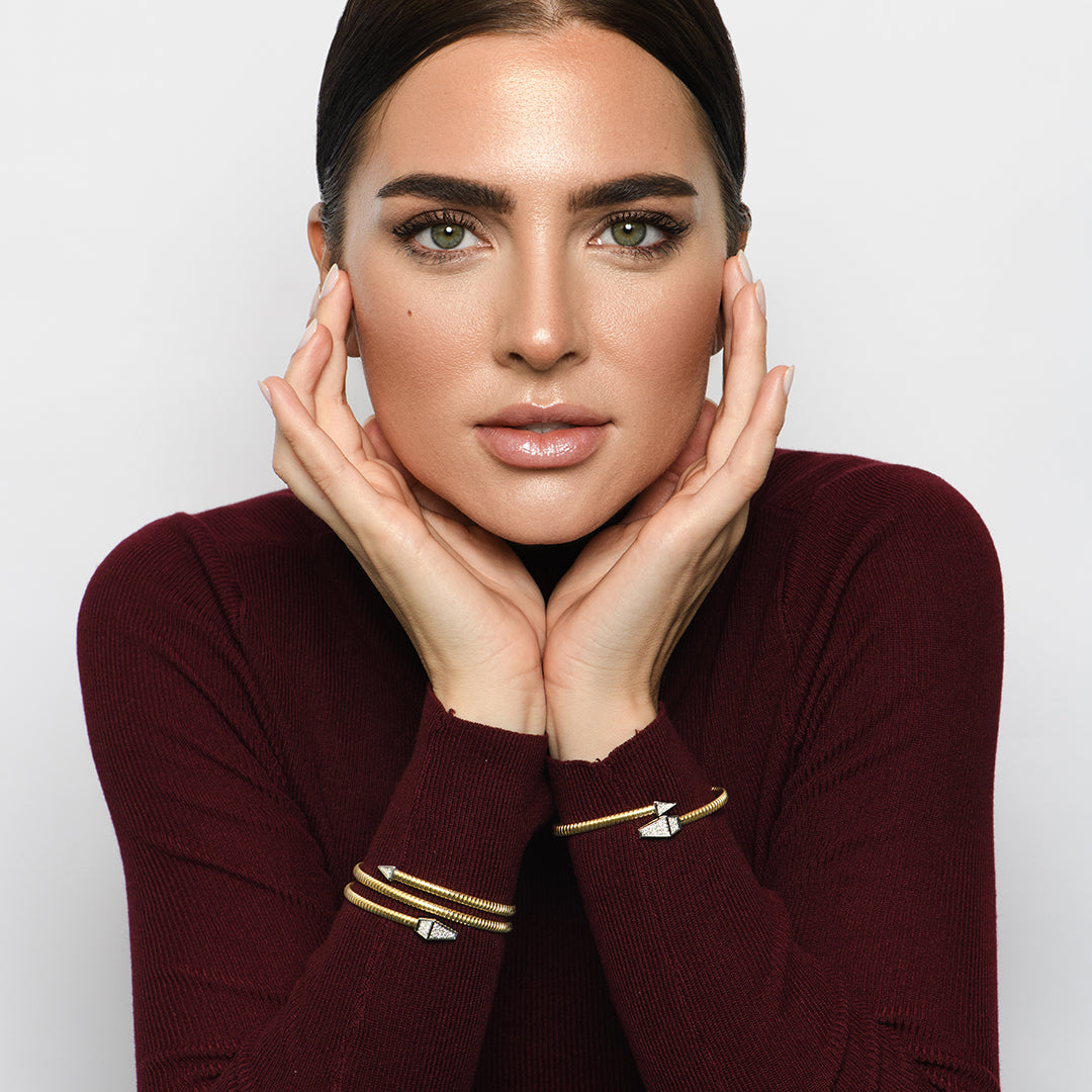 Tessitore Tubogas Bangle with Diamond Accents