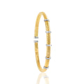 Tessitore Diamond-Studded Bangle in 18K Yellow Gold by Liali Jewellery - shop diamond jewellery online through www.lialijewellery.com - world wide shipping - free delivery in UAE