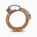 Tessitore Serpente Diamond & Ruby Coiled Ring in 18K Rose & White Gold