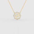 Halo Ummi Diamond Pendant in MOP & 18K Gold