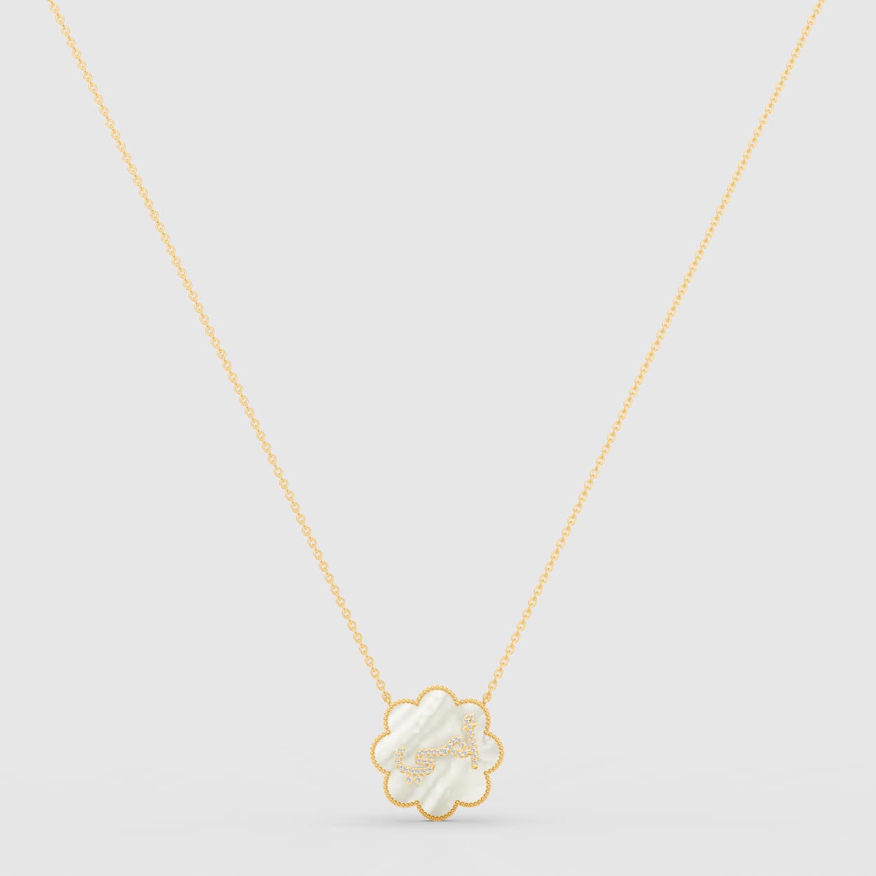 Ummi Diamond Pendant in MOP & 18K Gold