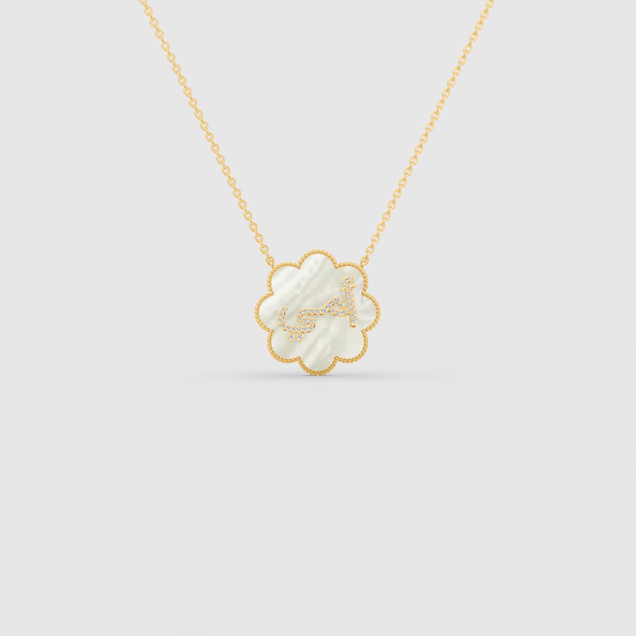 Ummi Diamond Pendant in MOP & 18K Gold