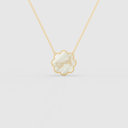 Ummi Diamond Pendant in MOP & 18K Gold