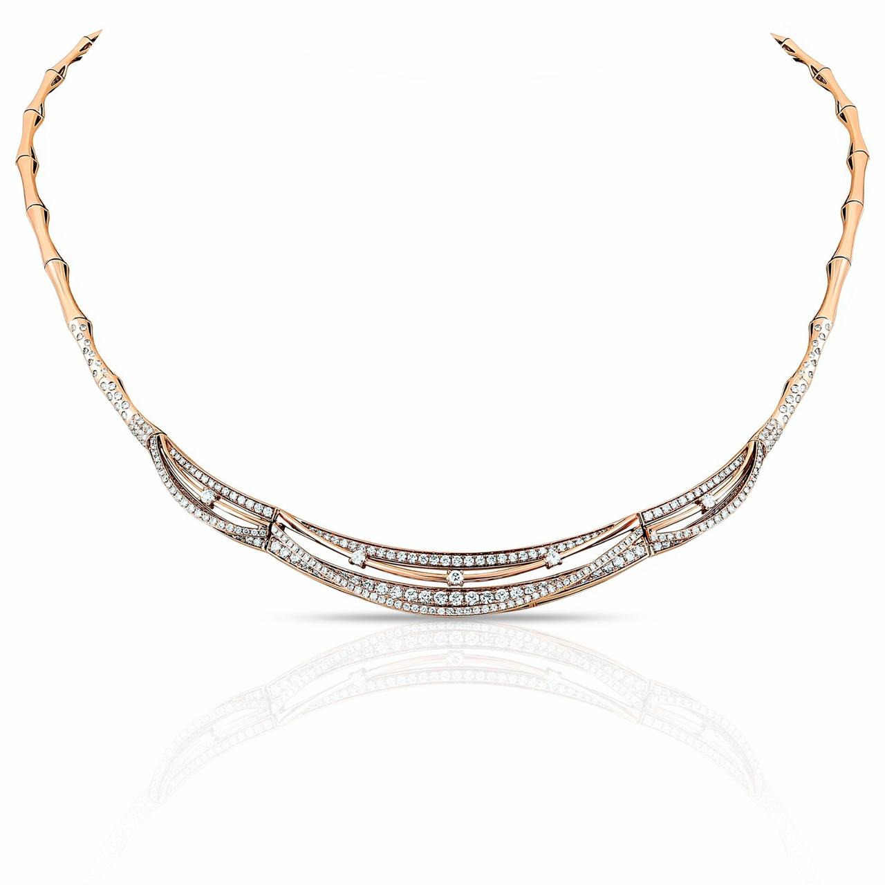 Midnight Rose Royale Diamond Necklace in 18K Rose Gold