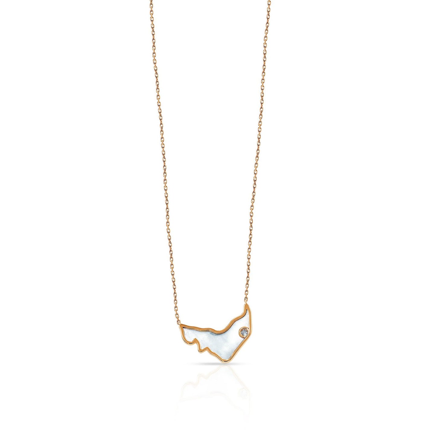 Emirates Pride Diamond Pendant in 18K Rose Gold