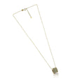 Baguette Barrel 18K Yellow Gold Pendant Necklace