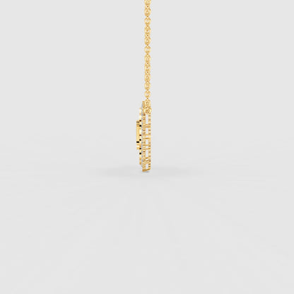 Halo Ummi Diamond Pendant in MOP & 18K Gold