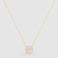 Halo Ummi Diamond Pendant in MOP & 18K Gold