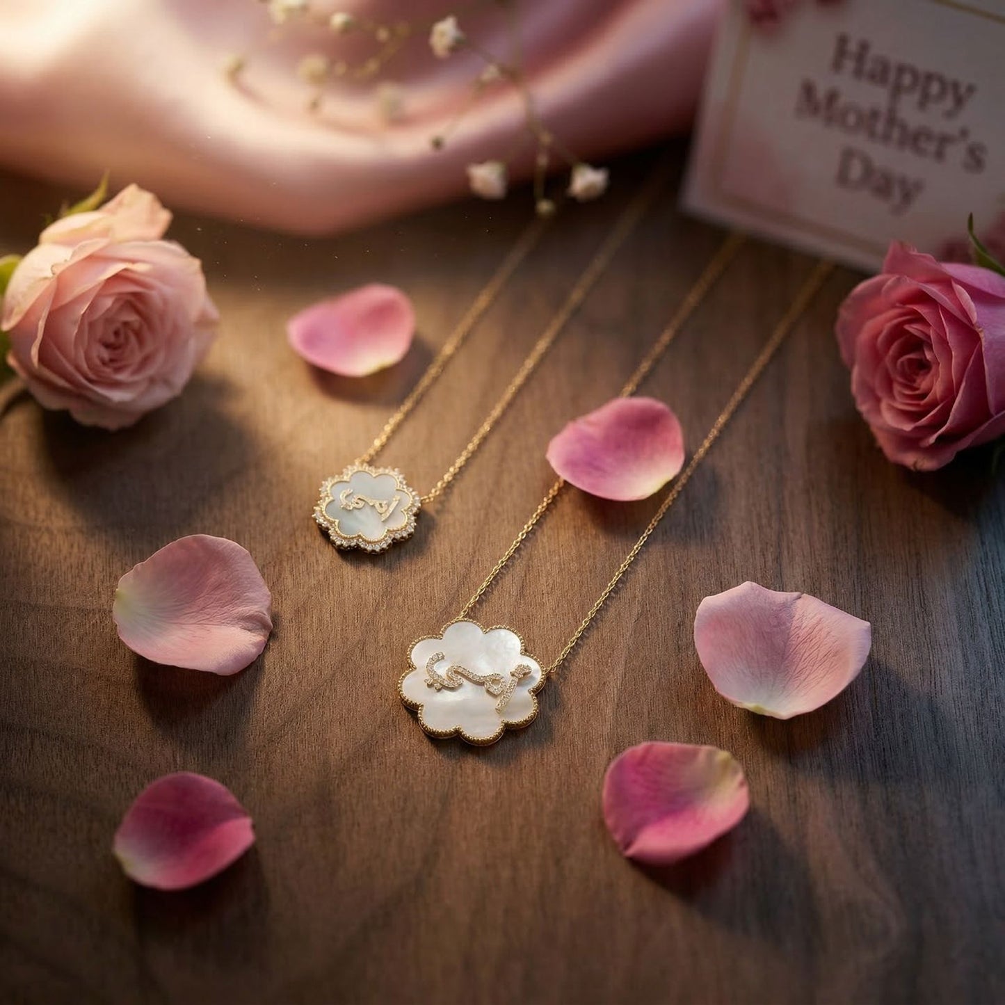 Ummi Diamond Pendant in MOP & 18K Gold