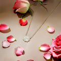 Halo Ummi Diamond Pendant in MOP & 18K Gold