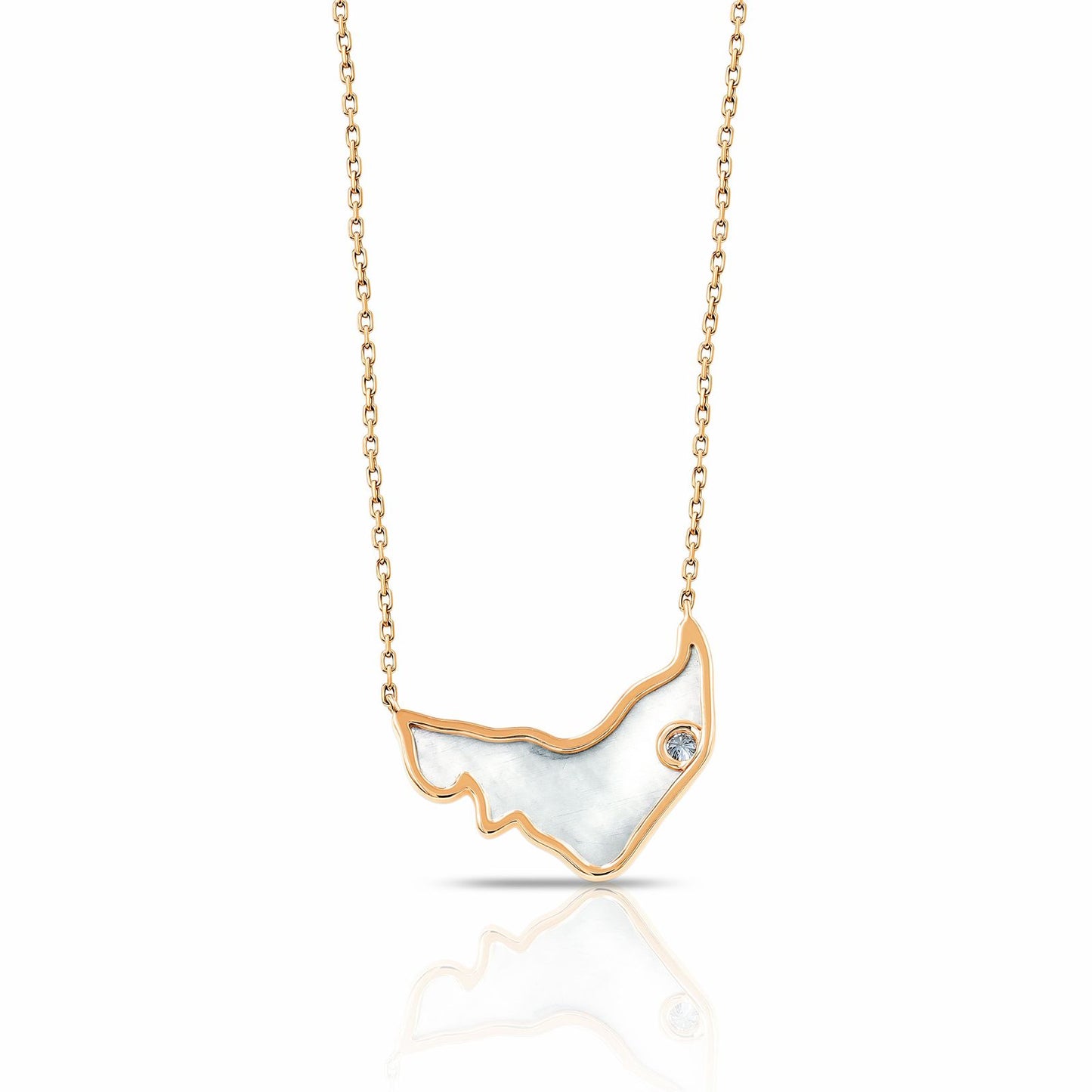 Emirates Pride Diamond Pendant in 18K Rose Gold