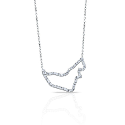 The UAE Legacy Diamond Pendant in 18K White Gold