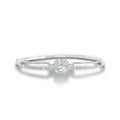 Mirage Emerald Cut Diamond Bangle in 18K White Gold