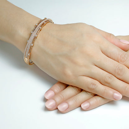 Midnight Rose Glimmer Line Diamond Bangle