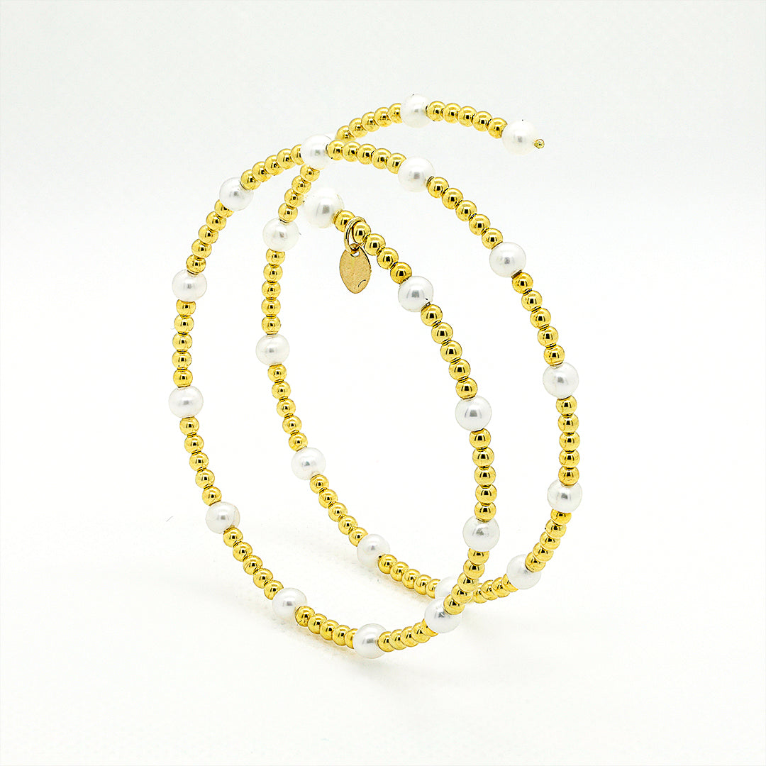 Sakura Golden Stream Pearl Bangle