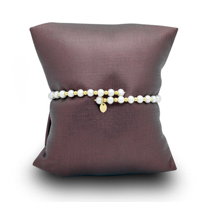Sakura Golden Duet Pearl Bangle in 18K Yellow Gold
