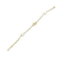 Kimono Pearl Bracelet in 18K Yellow Gold
