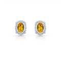 Precious Oval Shaped Citrine Earrings ( Made to order )