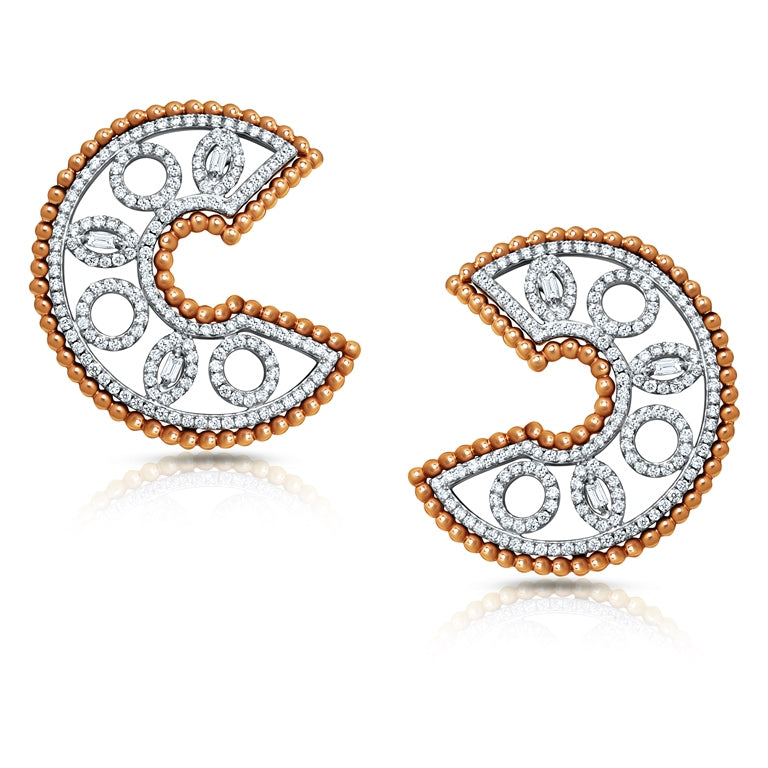 Red Carpet Semi Circle Diamond Earrings