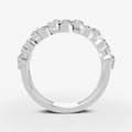 Amara 3 Line Diamond Ring in 18K White Gold