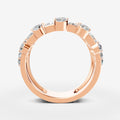 Amara 5 Line Diamond Ring in 18K Rose Gold