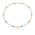 Sakura Golden Stream Pearl & Turquoise Necklace