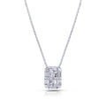 Mirage Emerald Cut Baguette & Round Diamond Pendant