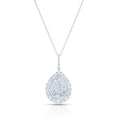 Mirage Diamond Pear Pendant in White Gold
