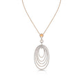 Rose Gold Elegance: Oval Shaped Fancy Pendant