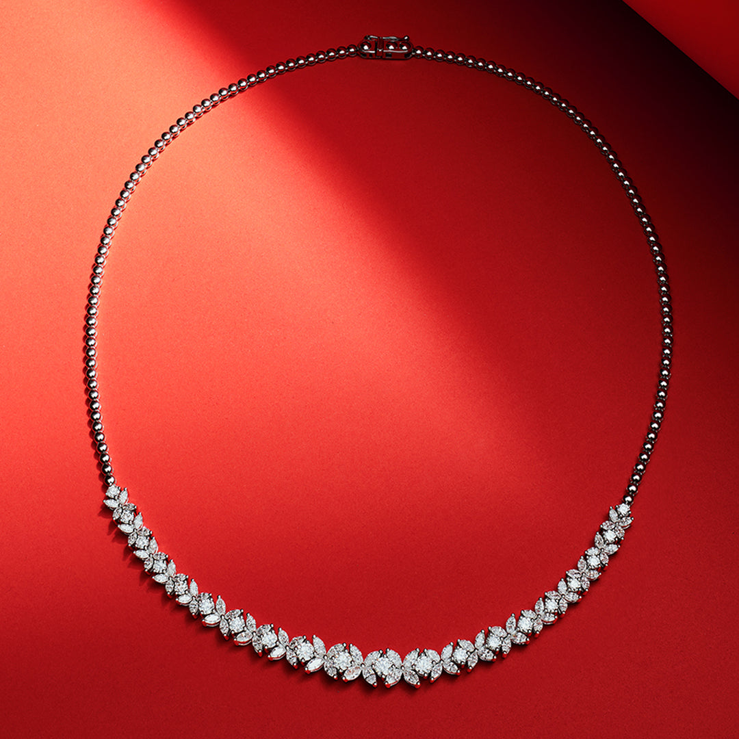 Red Carpet Round and Marquise Diamond Necklace