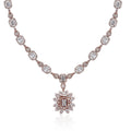 Red Carpet Rose Gold Diamond Sunburst Necklace