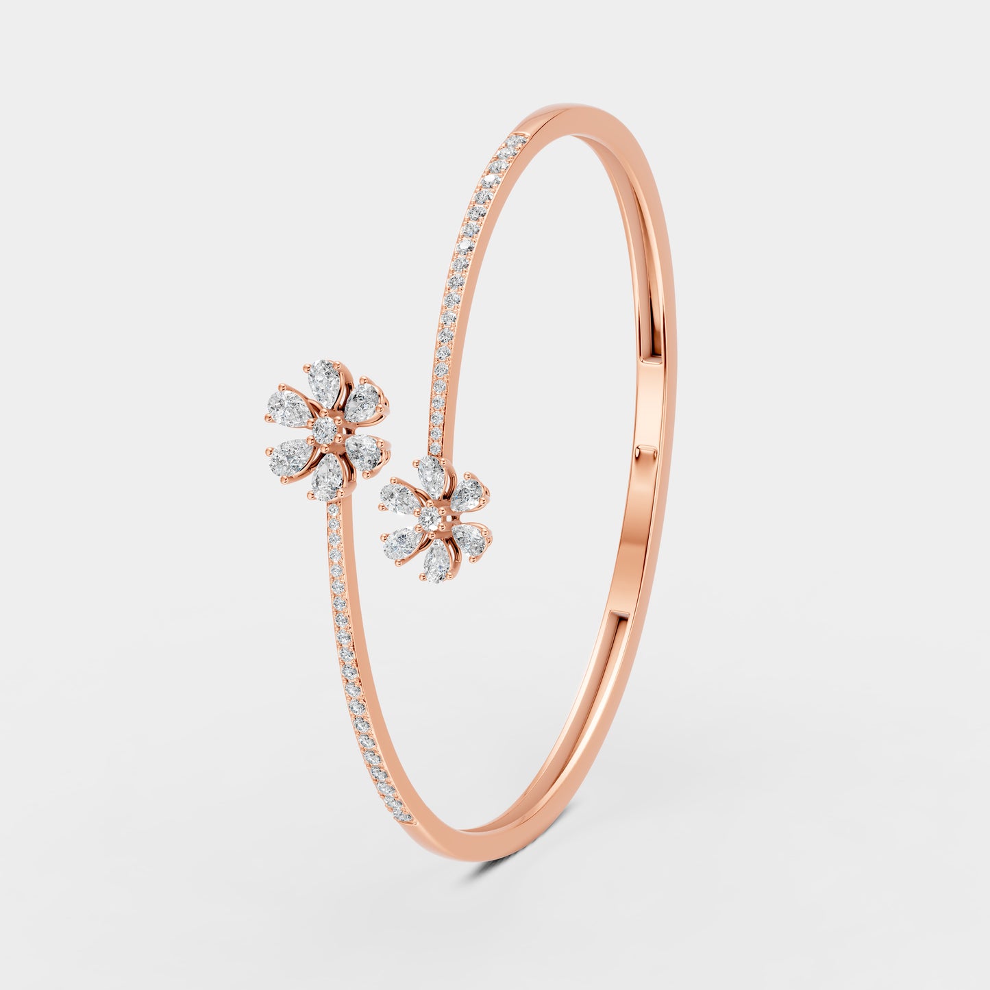 Red Carpet Diamond Blossom Areeq 18K Bangle Rose Gold