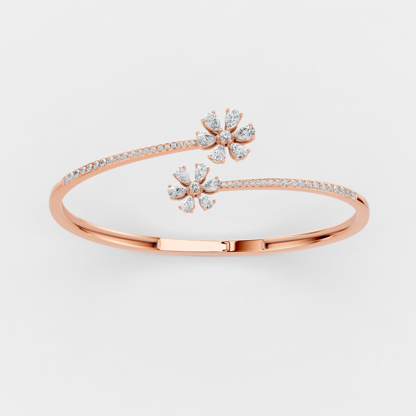 Red Carpet Diamond Blossom Areeq 18K Bangle Rose Gold