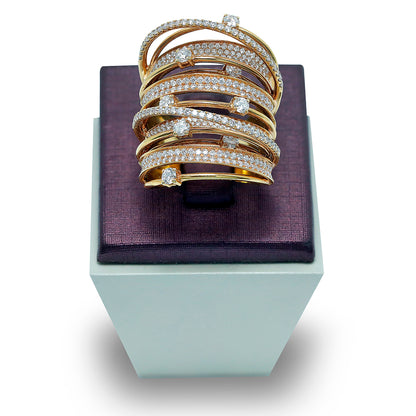 Midnight Rose Pave Diamond Band
