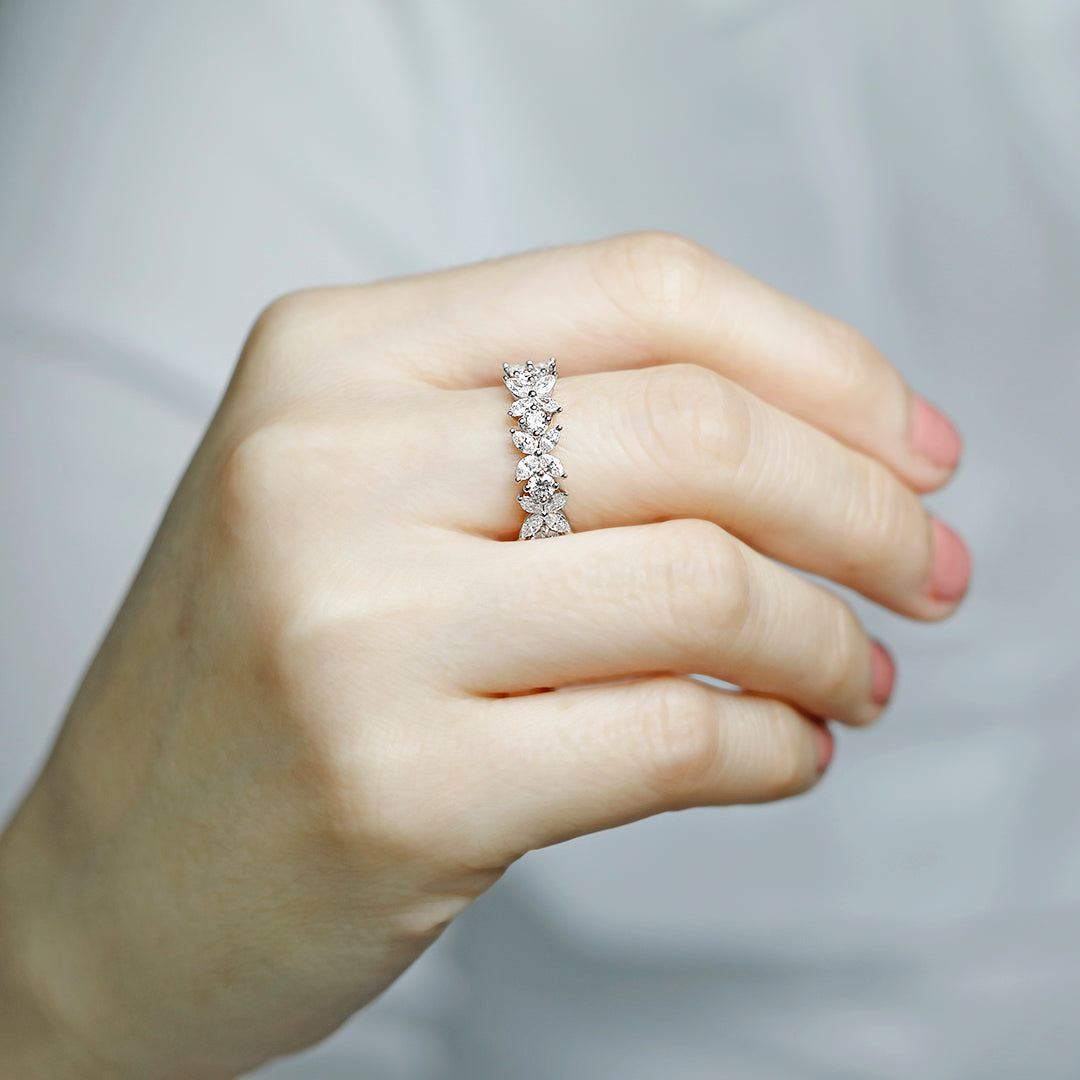 Red Carpet Full Eternity Round and Marquise Diamond Ring