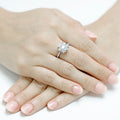 5 carat look diamond ring in 18K gold
