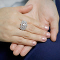 Red Carpet Round and Marquise Diamond Cluster Ring
