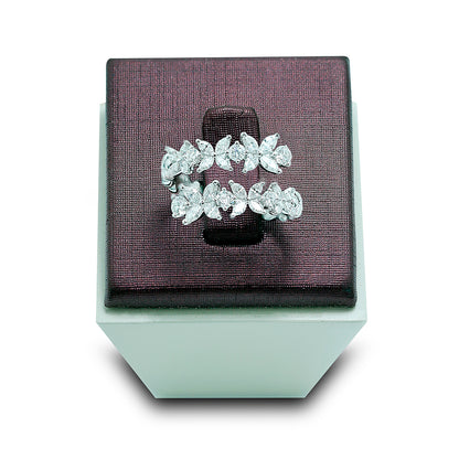 Red Carpet Round and Marquise Diamond Overlap Ring