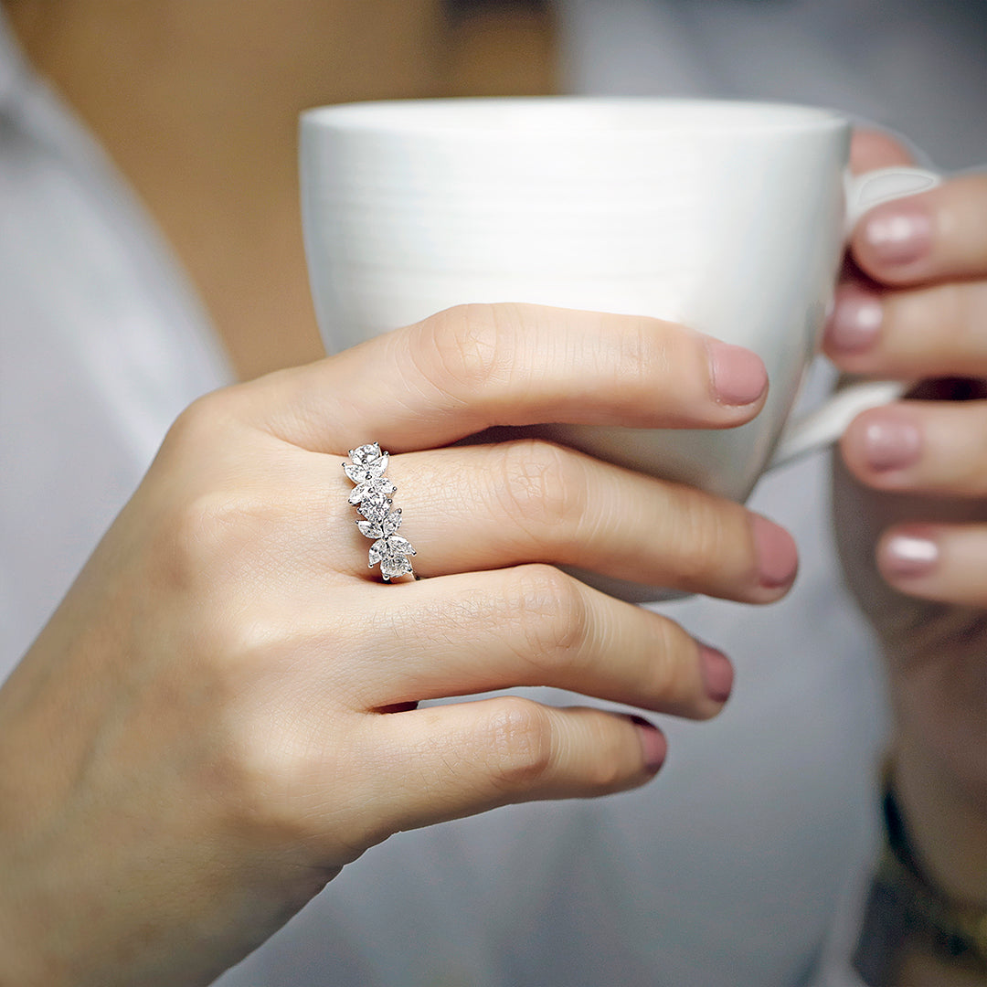 Red Carpet Half Eternity Round and Marquise Diamond Ring