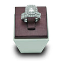 Diamond Halo Engagement & Wedding Bands in 18K White Gold - Love Bands