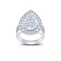 Mirage Pear Diamond Engagement Ring in White Gold
