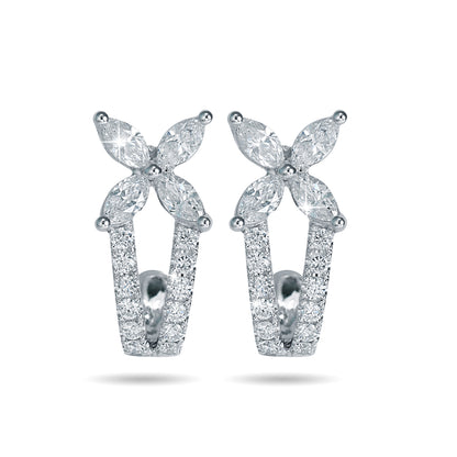 Red Carpet Flower Diamond Earring
